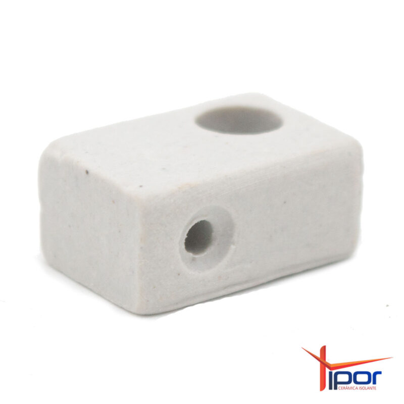Suporte Isolador Cerâmica Retangular para Fixação Resistência Forno