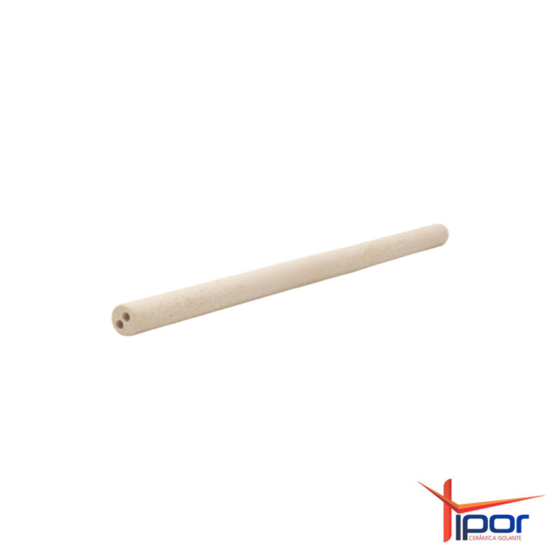 Isolador Cerâmico Tubo com 2 Furos Tipor