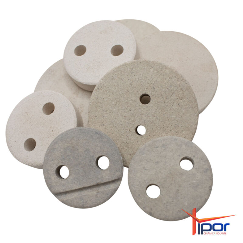 Isolador Cerâmico Tipor Arruela 2 Furos