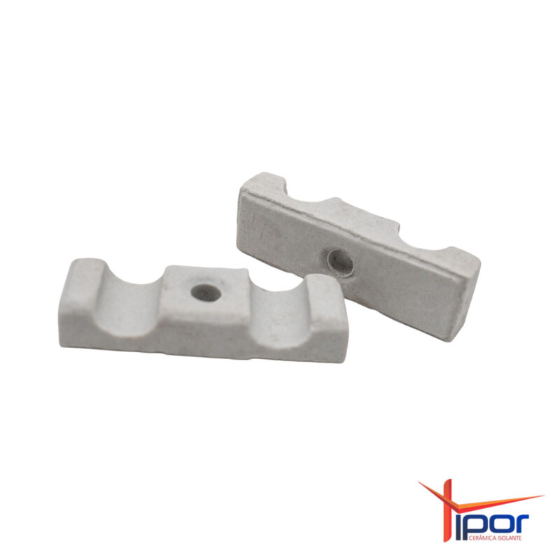 Isolador Cerâmico Tipor Retangular 2 Canais